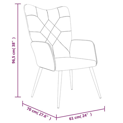 Relaxstoel met voetenbank patchwork stof