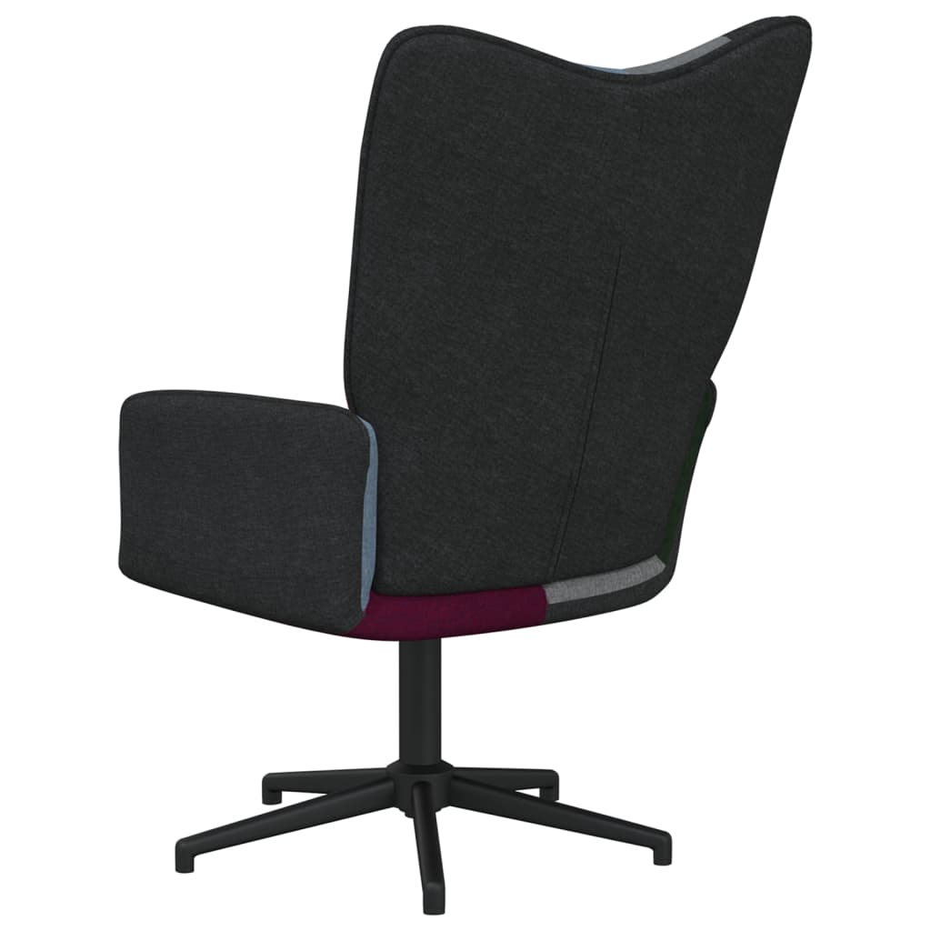 Relaxstoel Patchwork Stof Zwart Zonder voetensteun