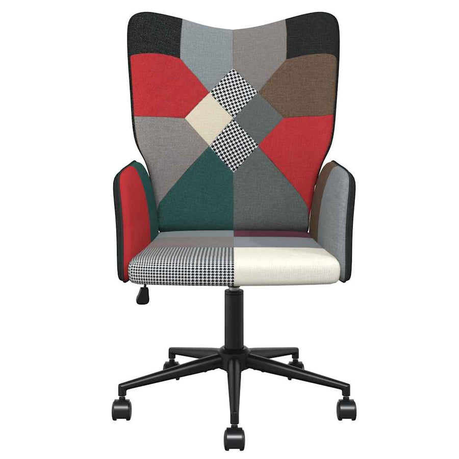 Relaxstoel Patchwork Stof 1 Zwart