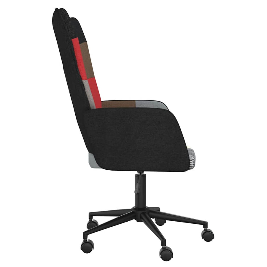 Relaxstoel Patchwork Stof 1 Zwart