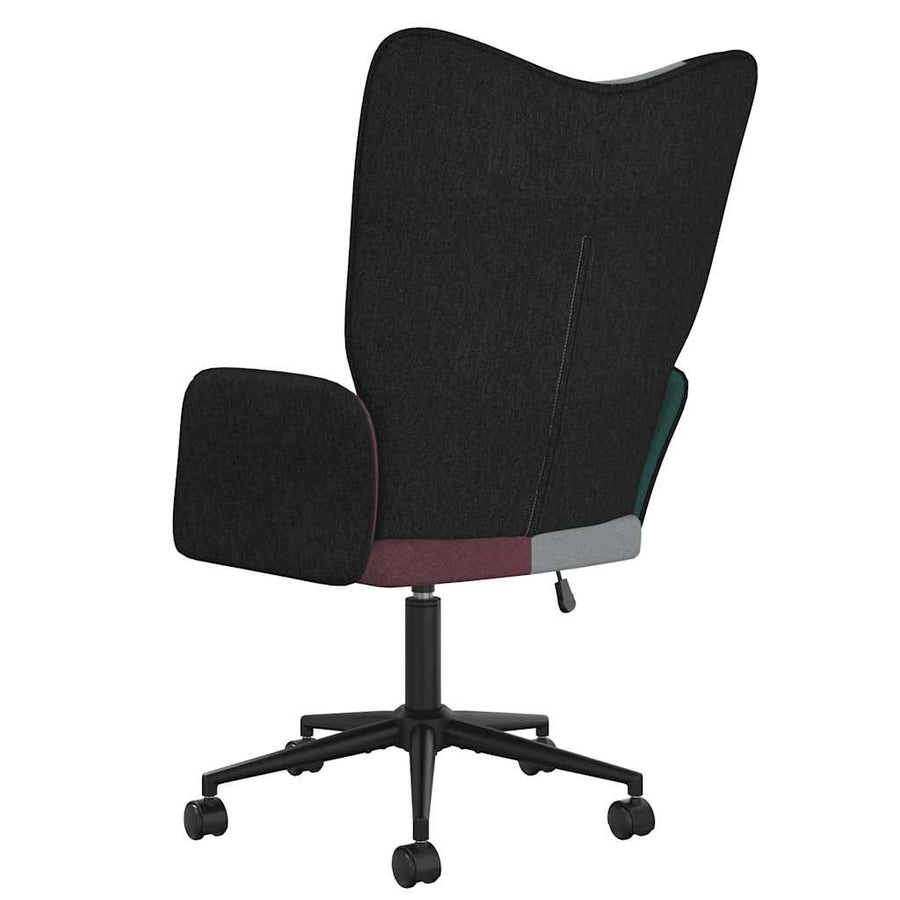 Relaxstoel Patchwork Stof 1 Zwart