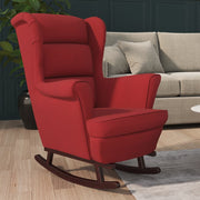 Schommelstoel wijnrood fluweel 78x93x97 cm