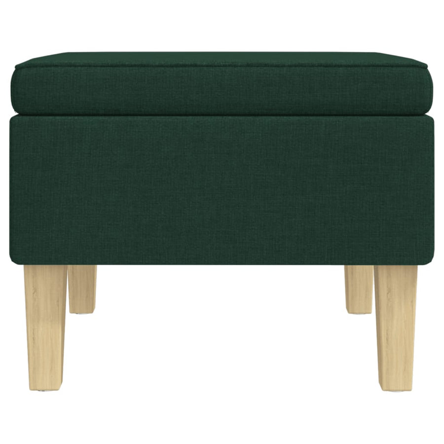 Kruk Met Houten Poten Stof Donkergroen