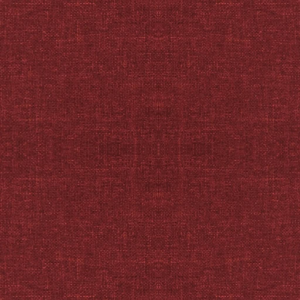 Kruk Met Houten Poten Stof Wijnrood