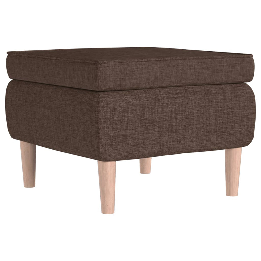 Kruk Met Houten Poten Stof Bruin