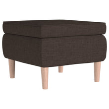 Kruk Met Houten Poten Stof Donkerbruin