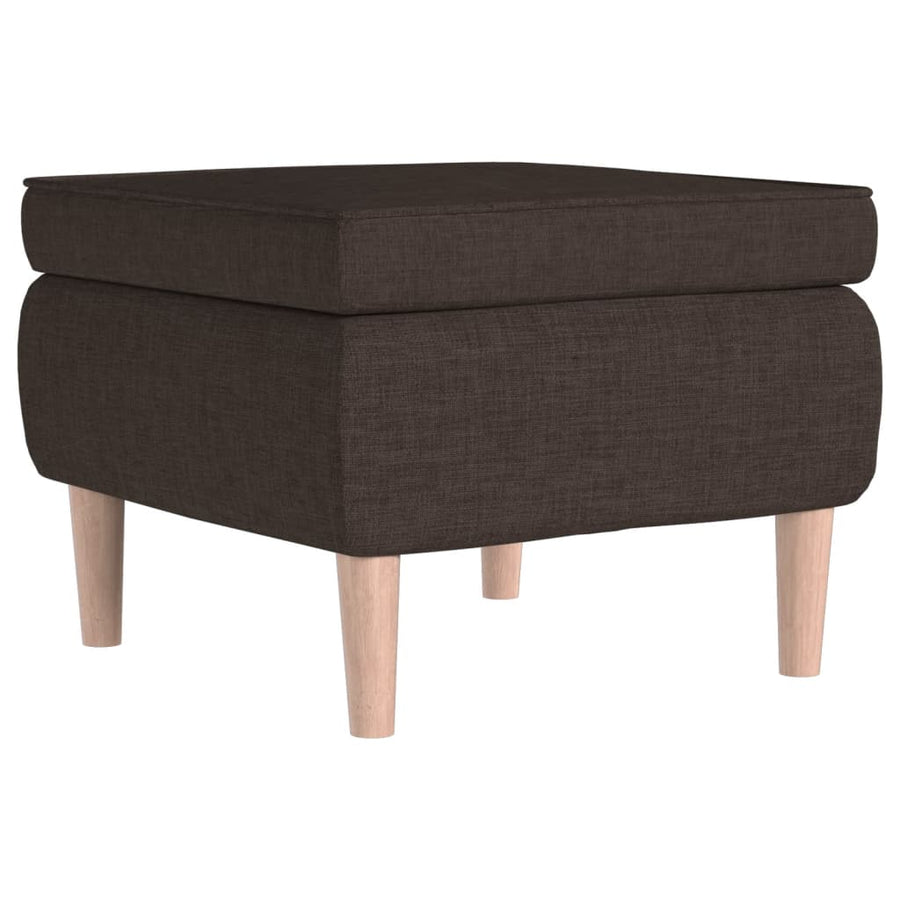 Kruk Met Houten Poten Stof Donkerbruin