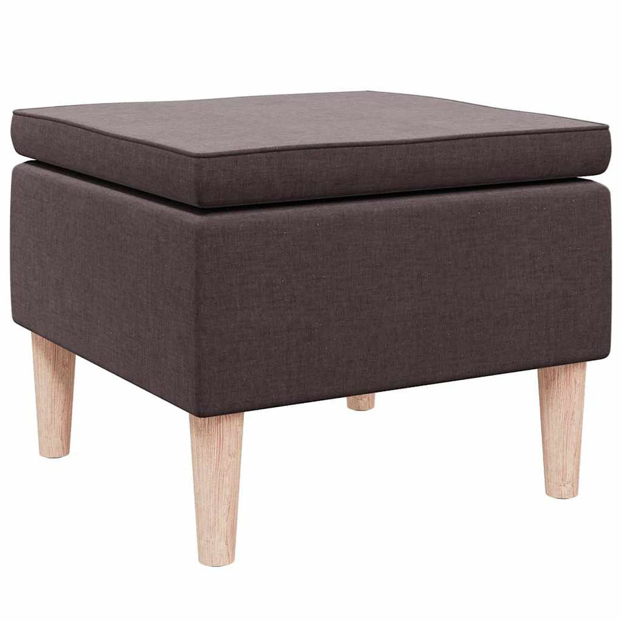 Kruk Met Houten Poten Stof Donkerbruin