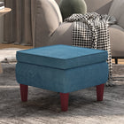 Kruk fluweel blauw 52x52x42 cm