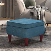Kruk fluweel blauw 52x52x42 cm
