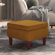 Kruk fluweel bruin 52x52x42 cm