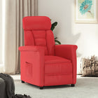 Fauteuil Verstelbaar Kunstleer Rood 1