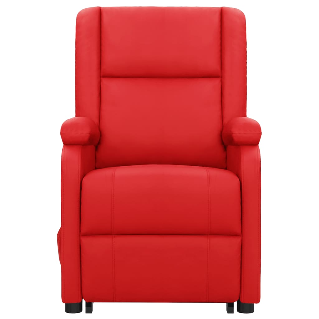 Sta-op-massagestoel kunstleer rood