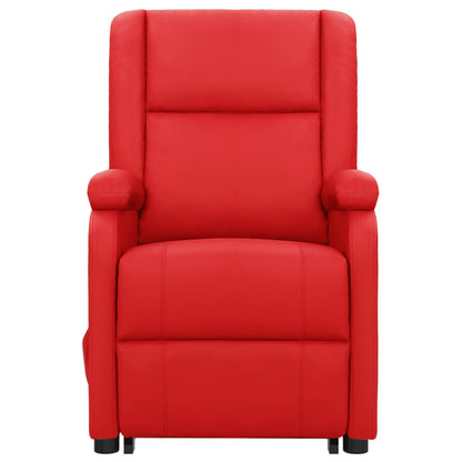Sta-op-massagestoel kunstleer rood