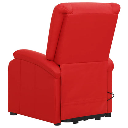 Sta-op-massagestoel kunstleer rood