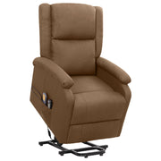 Sta-op massagestoel stof bruin 70x89x103.5 cm