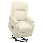 Sta-op massagestoel stof crèmekleurig 70x89x103,5 cm