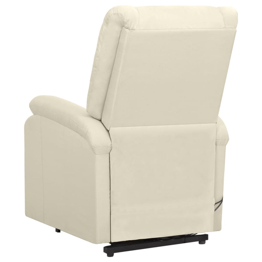 Sta-op-massagestoel stof crèmekleurig