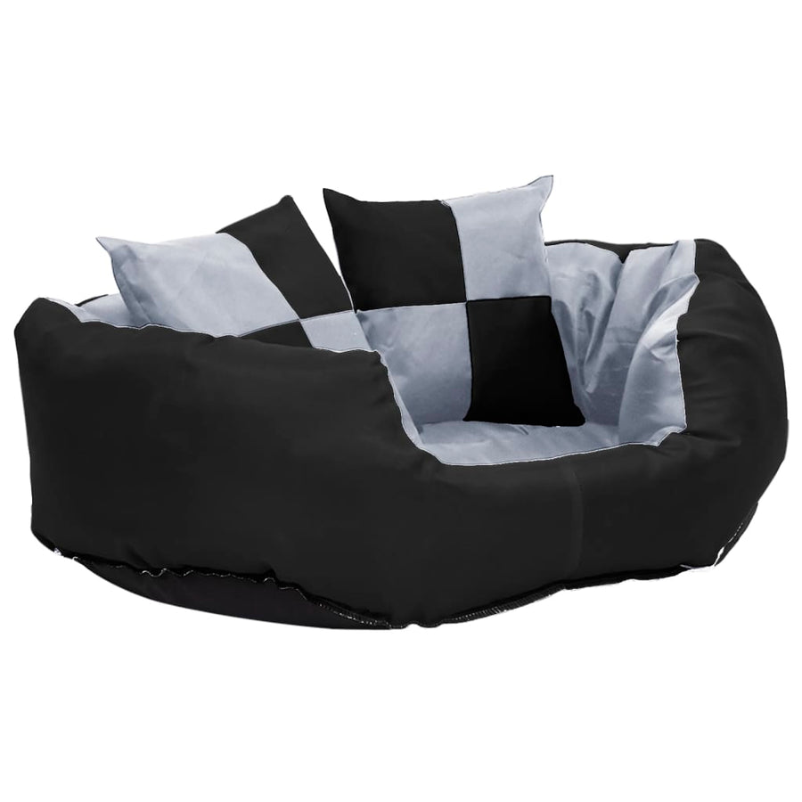 Hondenkussen Omkeerbaar En Wasbaar 65 x 50 x 20 cm Grijs en zwart