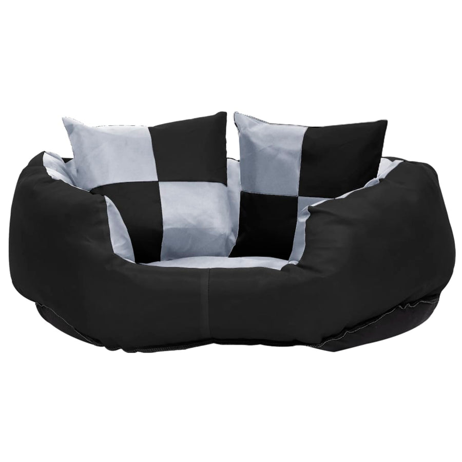 Hondenkussen Omkeerbaar En Wasbaar 65 x 50 x 20 cm Grijs en zwart