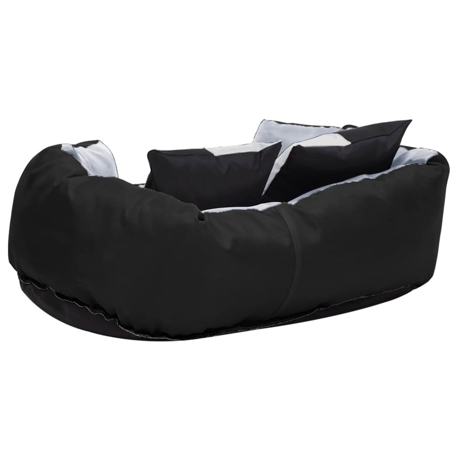 Hondenkussen Omkeerbaar En Wasbaar 65 x 50 x 20 cm Grijs en zwart