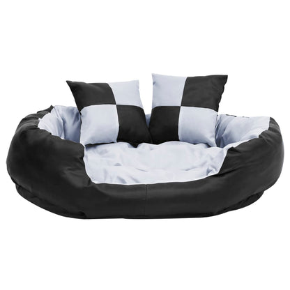 Hondenkussen omkeerbaar en wasbaar 85x70x20 cm grijs en zwart 85 x 70 x 20 cm Grijs en zwart