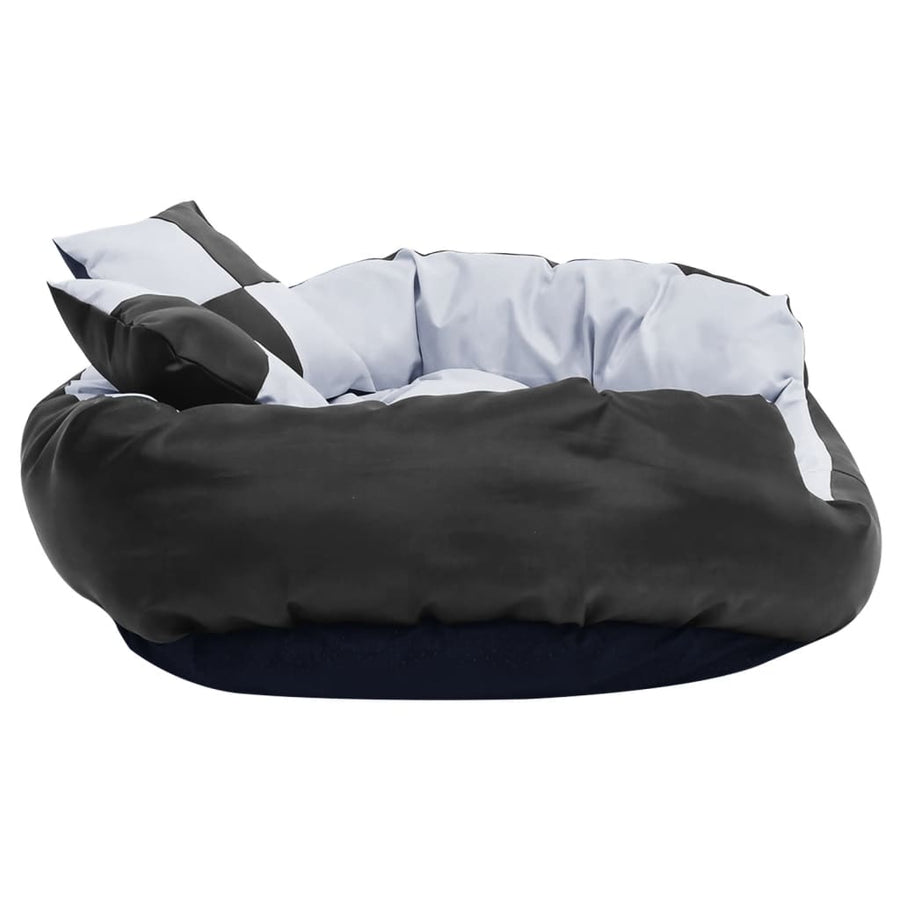 Hondenkussen omkeerbaar en wasbaar 85x70x20 cm grijs en zwart 85 x 70 x 20 cm Grijs en zwart