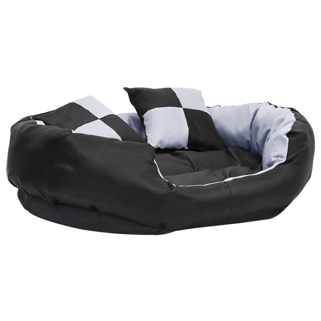 Hondenkussen omkeerbaar en wasbaar 85x70x20 cm grijs en zwart 85 x 70 x 20 cm Grijs en zwart