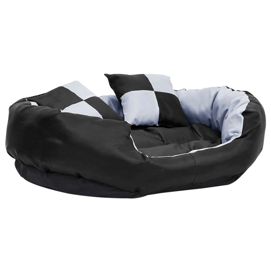 Hondenkussen omkeerbaar en wasbaar 85x70x20 cm grijs en zwart 85 x 70 x 20 cm Grijs en zwart