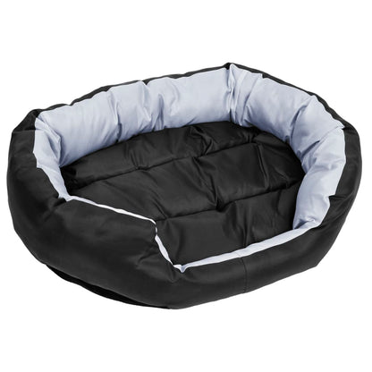 Hondenkussen omkeerbaar en wasbaar 85x70x20 cm grijs en zwart 85 x 70 x 20 cm Grijs en zwart