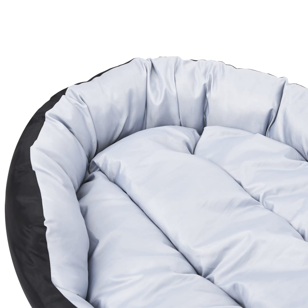Hondenkussen omkeerbaar en wasbaar 85x70x20 cm grijs en zwart 85 x 70 x 20 cm Grijs en zwart