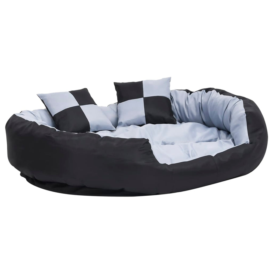 Hondenkussen omkeerbaar en wasbaar 110x80x23 cm grijs en zwart 110 x 80 x 23 cm Grijs en zwart