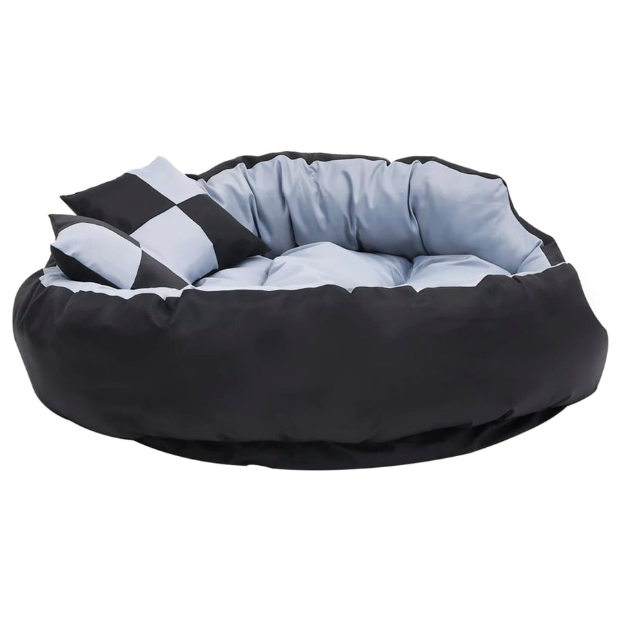 Hondenkussen omkeerbaar en wasbaar 110x80x23 cm grijs en zwart 110 x 80 x 23 cm Grijs en zwart