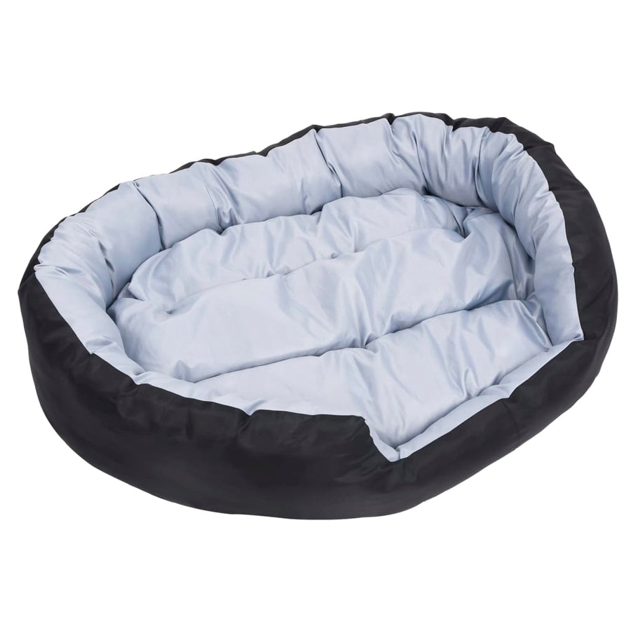 Hondenkussen omkeerbaar en wasbaar 110x80x23 cm grijs en zwart 110 x 80 x 23 cm Grijs en zwart