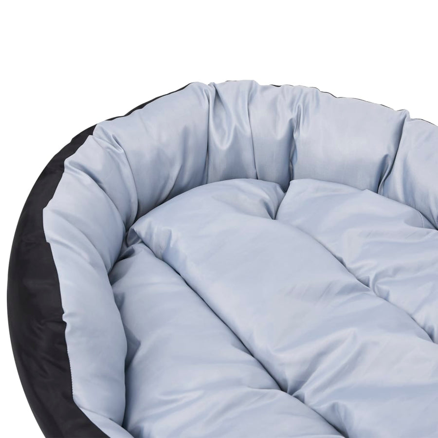Hondenkussen omkeerbaar en wasbaar 110x80x23 cm grijs en zwart 110 x 80 x 23 cm Grijs en zwart