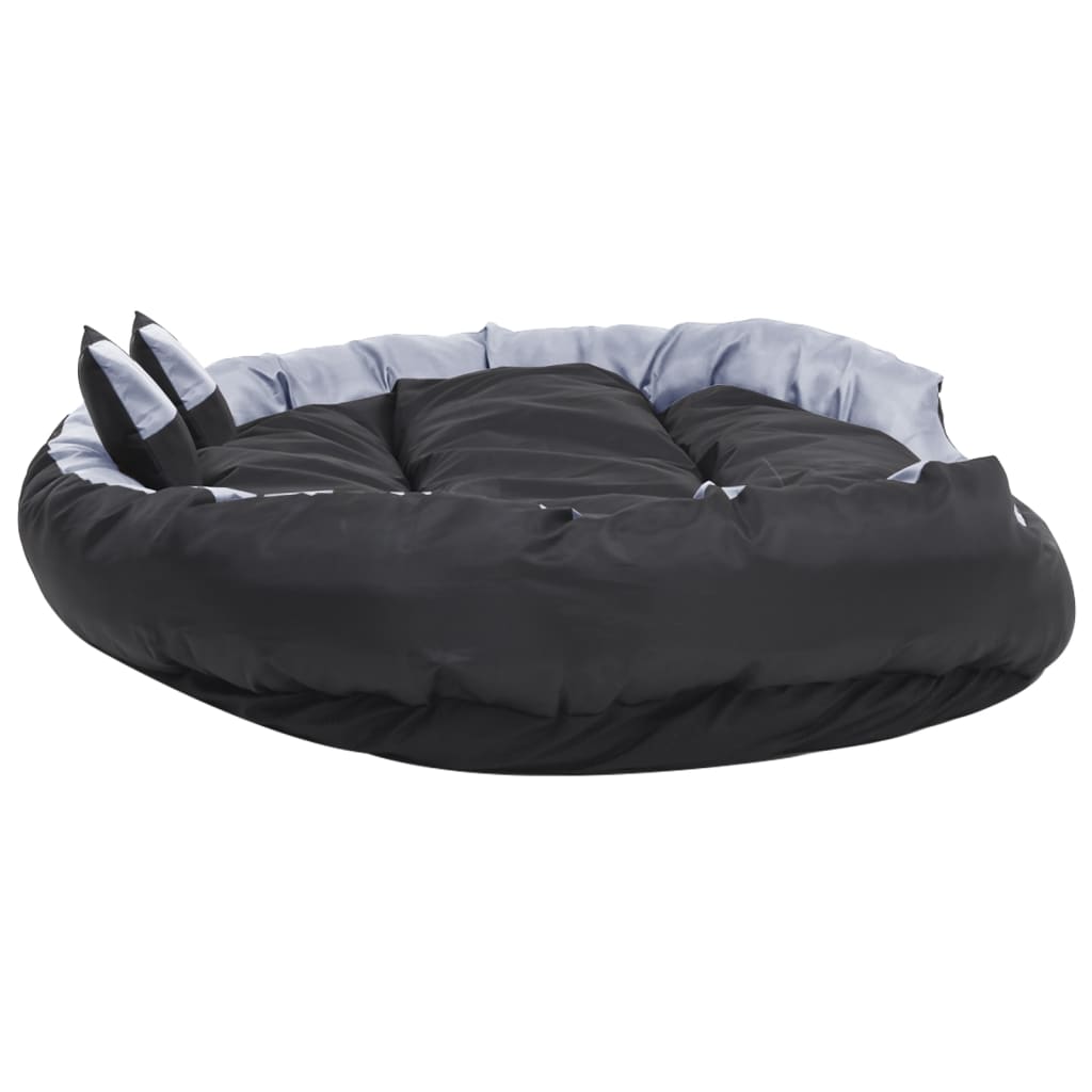 Hondenkussen omkeerbaar en wasbaar 150x120x25 cm grijs en zwart 150 x 120 x 25 cm Grijs en zwart