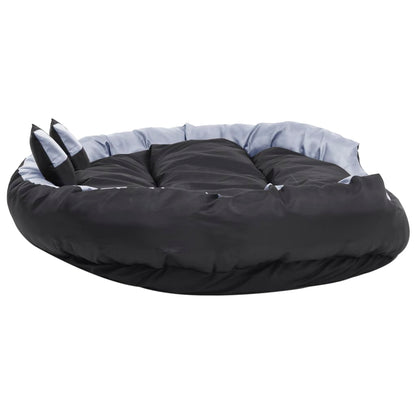 Hondenkussen omkeerbaar en wasbaar 150x120x25 cm grijs en zwart 150 x 120 x 25 cm Grijs en zwart