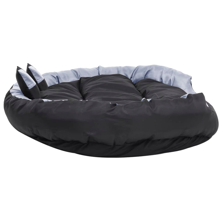 Hondenkussen omkeerbaar en wasbaar 150x120x25 cm grijs en zwart 150 x 120 x 25 cm Grijs en zwart