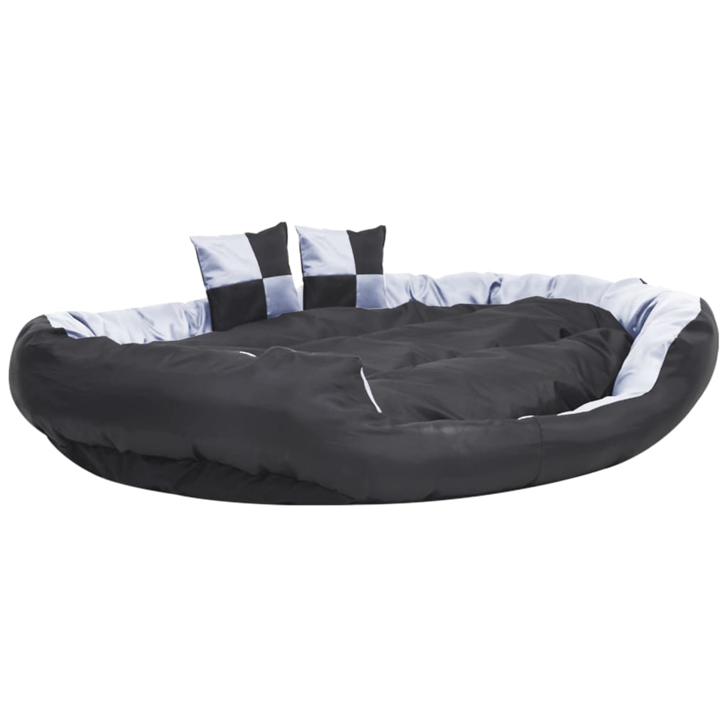 Hondenkussen omkeerbaar en wasbaar 150x120x25 cm grijs en zwart 150 x 120 x 25 cm Grijs en zwart