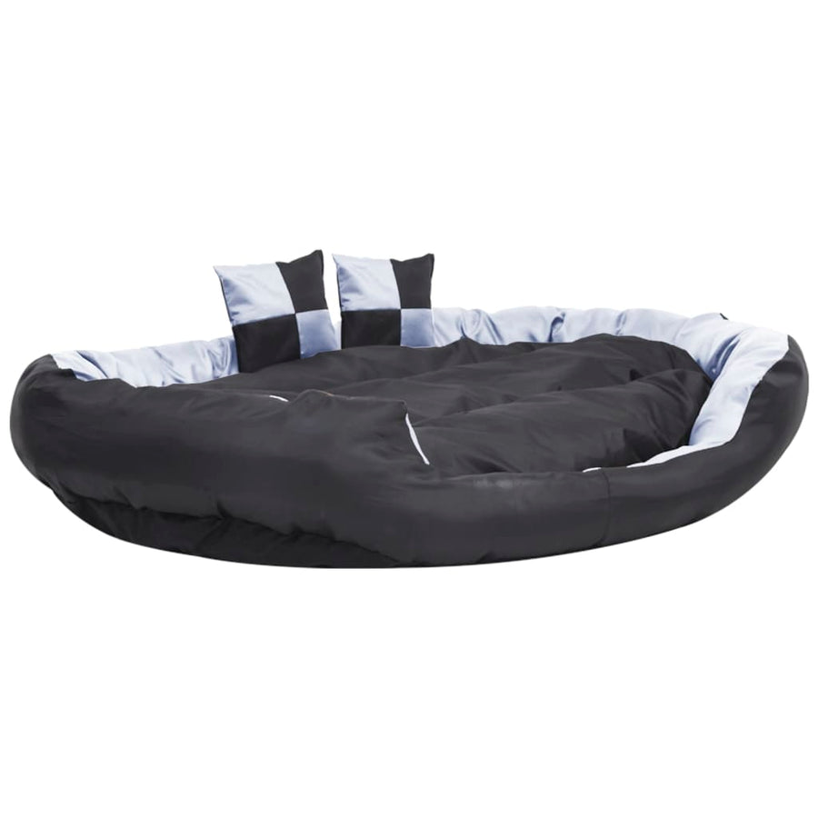 Hondenkussen omkeerbaar en wasbaar 150x120x25 cm grijs en zwart 150 x 120 x 25 cm Grijs en zwart