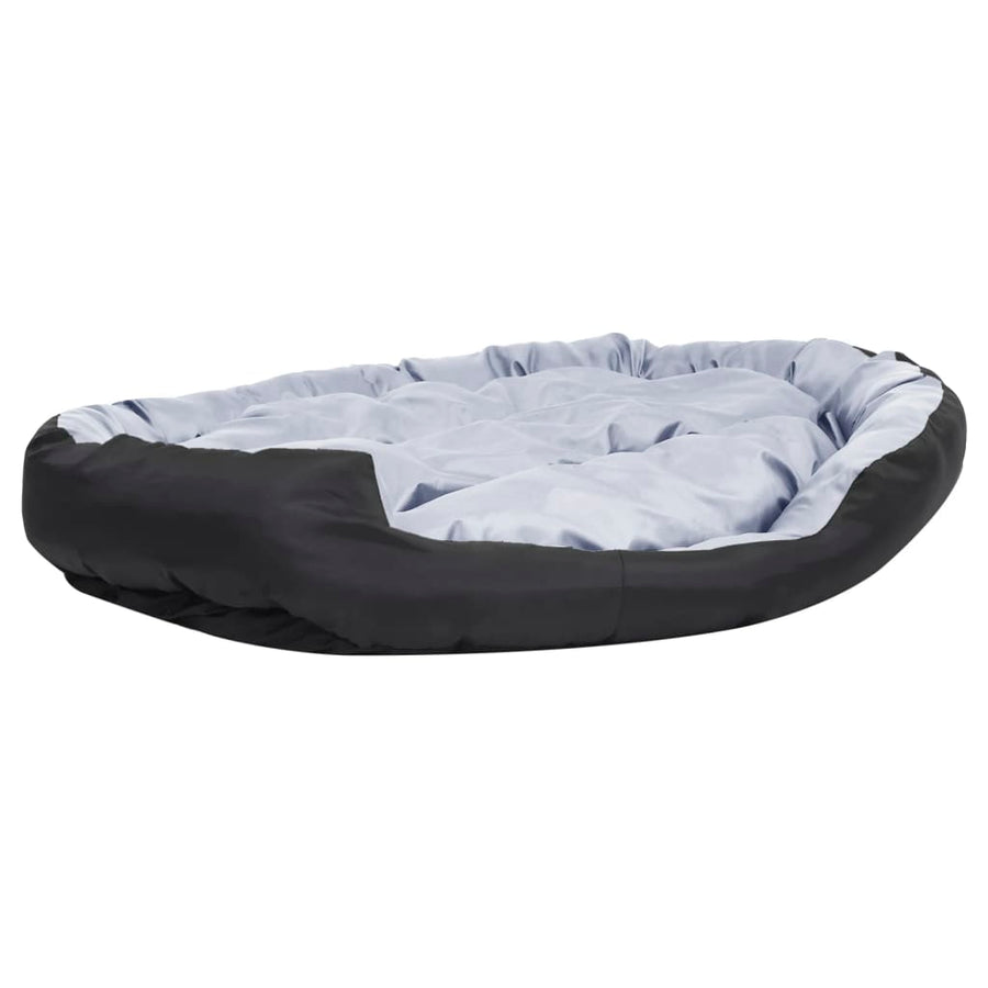 Hondenkussen omkeerbaar en wasbaar 150x120x25 cm grijs en zwart 150 x 120 x 25 cm Grijs en zwart
