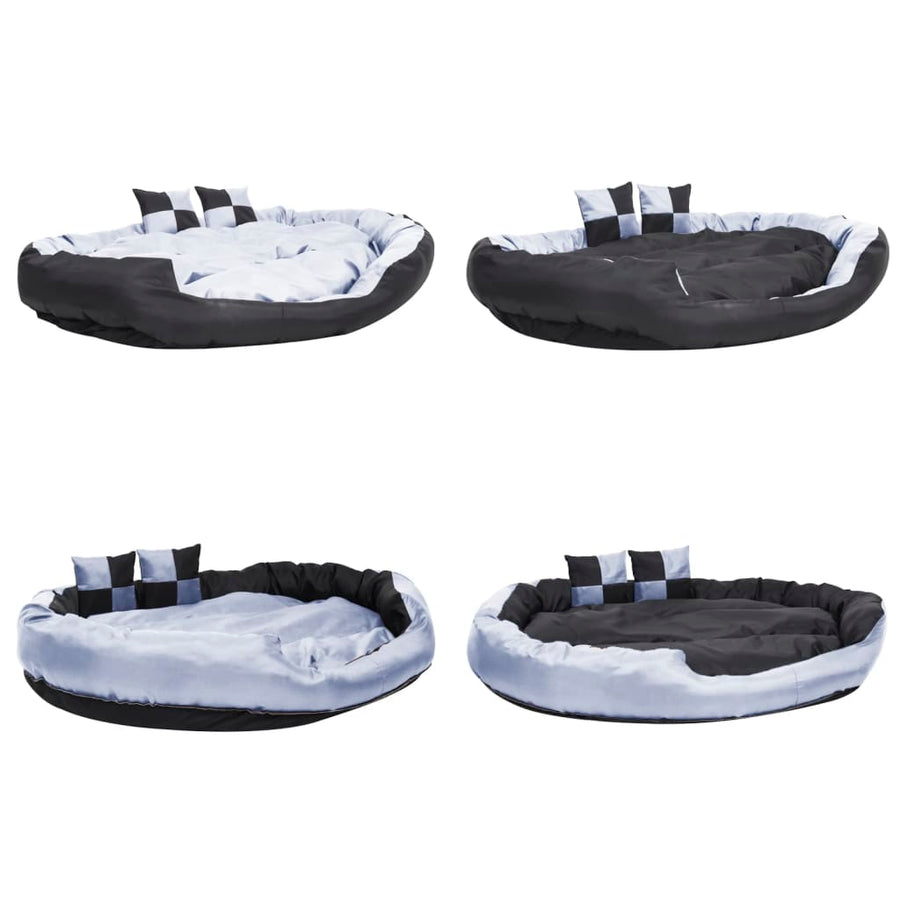 Hondenkussen omkeerbaar en wasbaar 150x120x25 cm grijs en zwart 150 x 120 x 25 cm Grijs en zwart