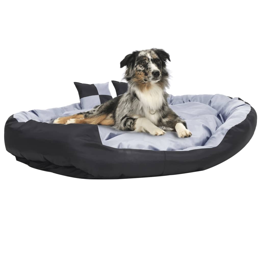 Hondenkussen omkeerbaar en wasbaar 150x120x25 cm grijs en zwart 150 x 120 x 25 cm Grijs en zwart