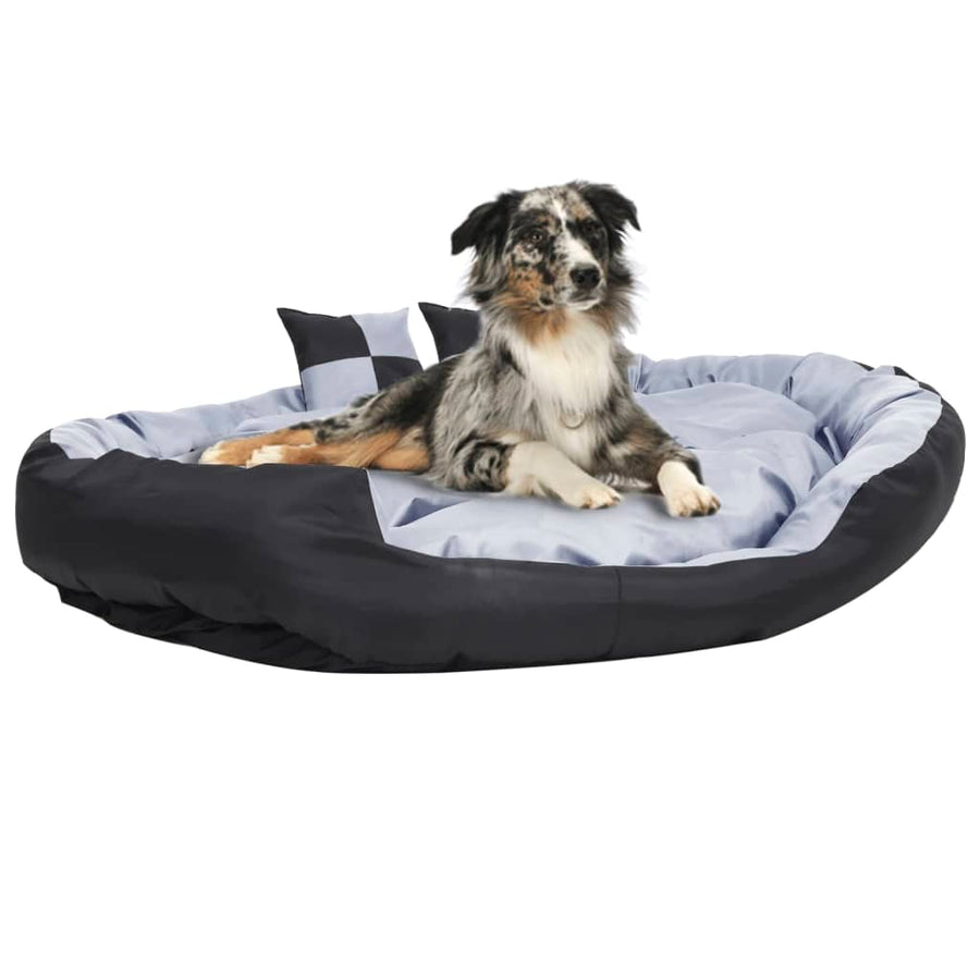 Hondenkussen omkeerbaar en wasbaar 150x120x25 cm grijs en zwart 150 x 120 x 25 cm Grijs en zwart