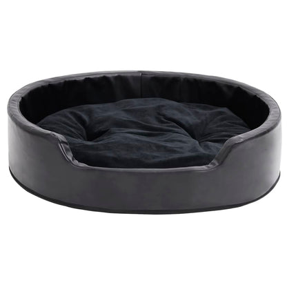 Hondenmand 79X70X19 Cm Pluche En Kunstleer Zwart 79 x 70 x 19 cm
