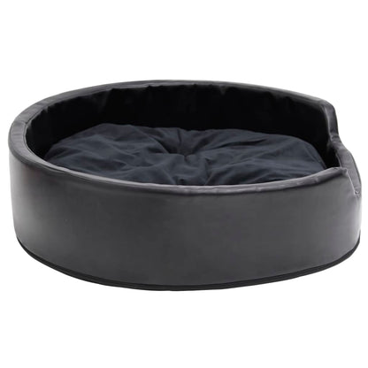 Hondenmand 79X70X19 Cm Pluche En Kunstleer Zwart 79 x 70 x 19 cm