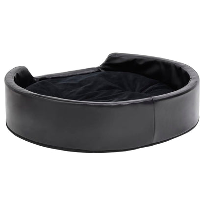 Hondenmand 79X70X19 Cm Pluche En Kunstleer Zwart 79 x 70 x 19 cm