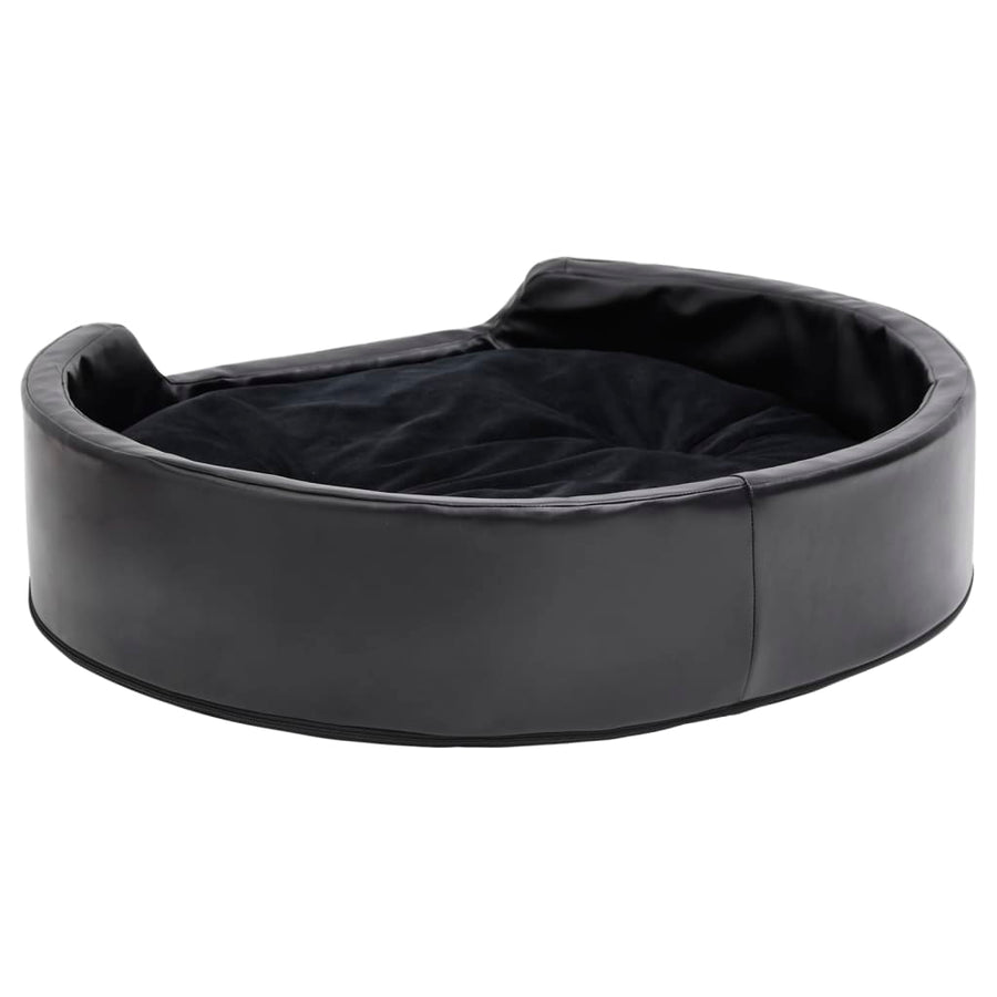 Hondenmand 79X70X19 Cm Pluche En Kunstleer Zwart 79 x 70 x 19 cm