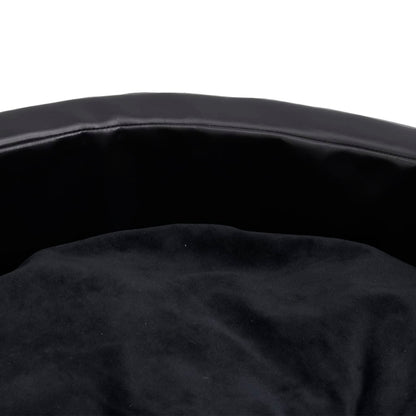 Hondenmand 79X70X19 Cm Pluche En Kunstleer Zwart 79 x 70 x 19 cm