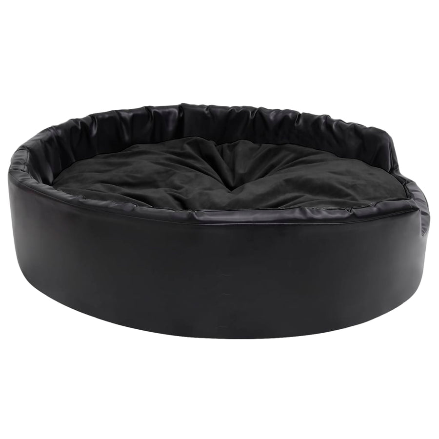Hondenmand Pluche En Kunstleer 99 x 89 x 21 cm Zwart